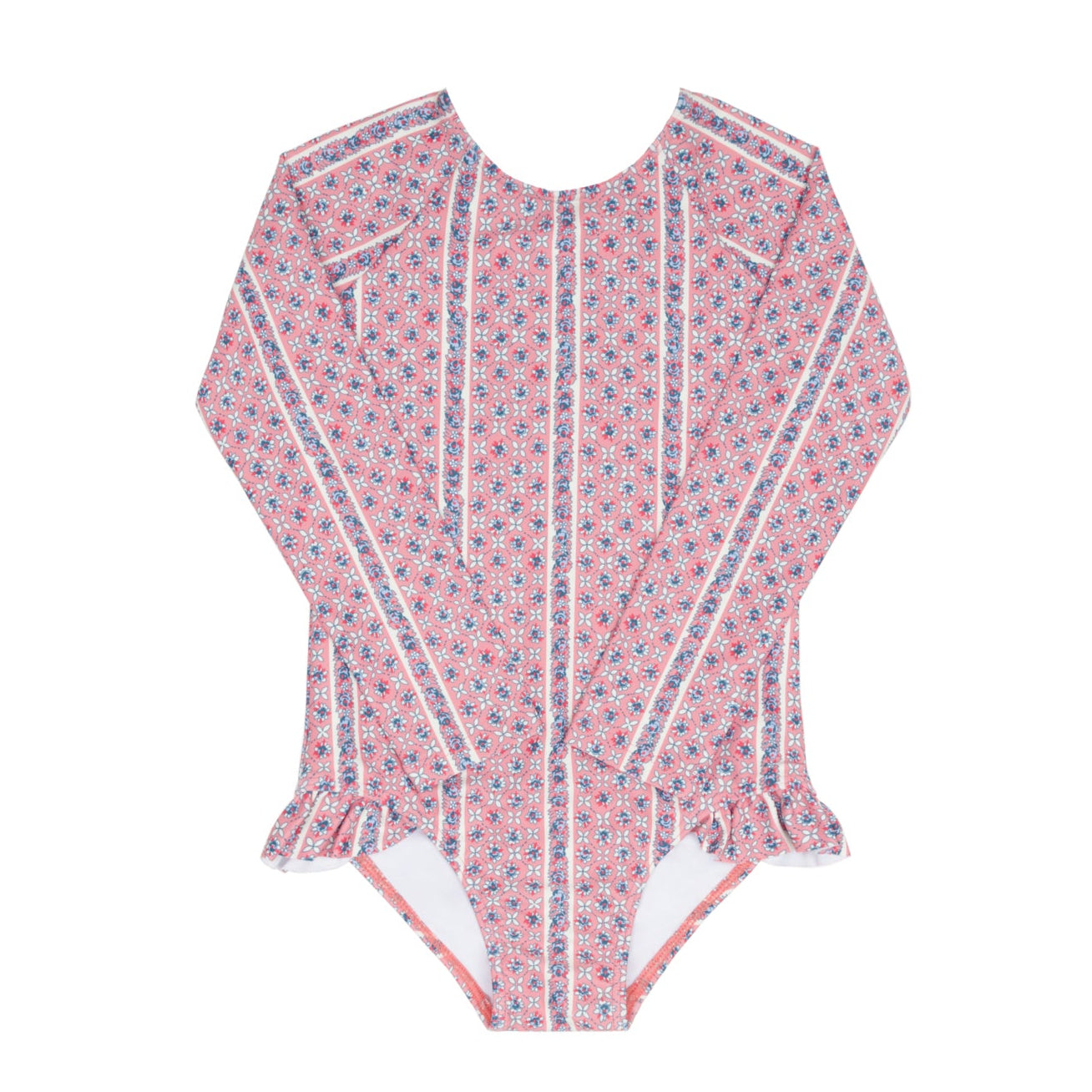 Floral Tile Rashguard One Piece – Les Mini