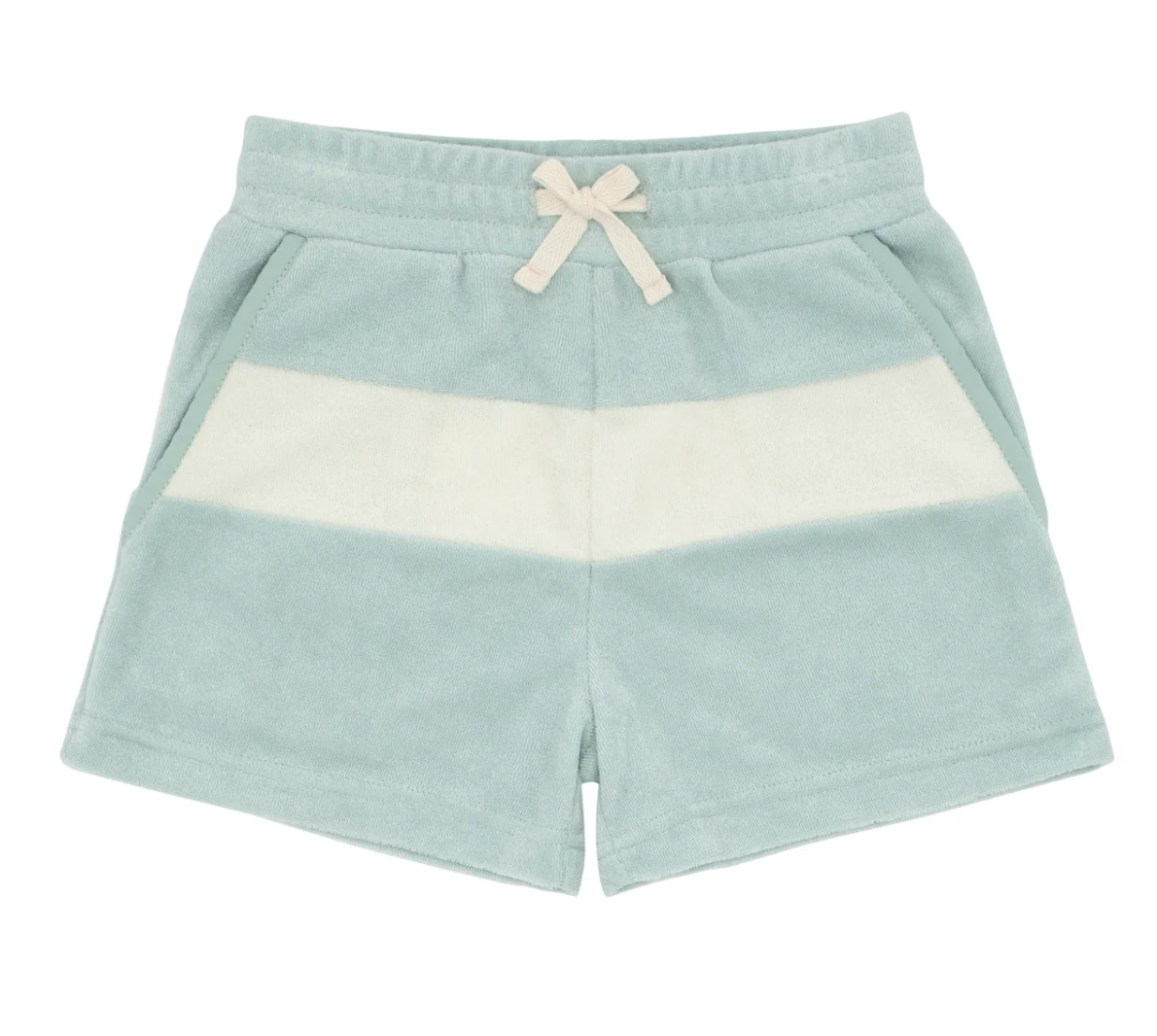 Sage Colorblock French Terry Shorts – Les Mini