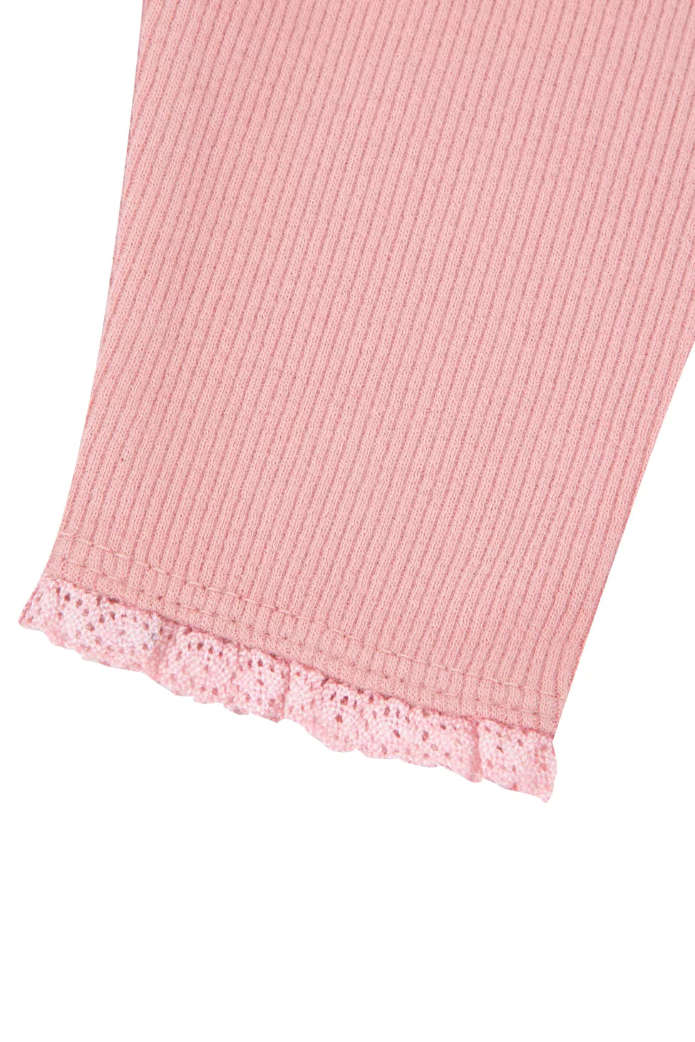 Tartine et Chocolat NWT Pink Pointelle Knit 100% Cotton Ruffled Leggings-3Mos