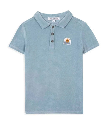 Blue Horizon Terry Polo Shirt