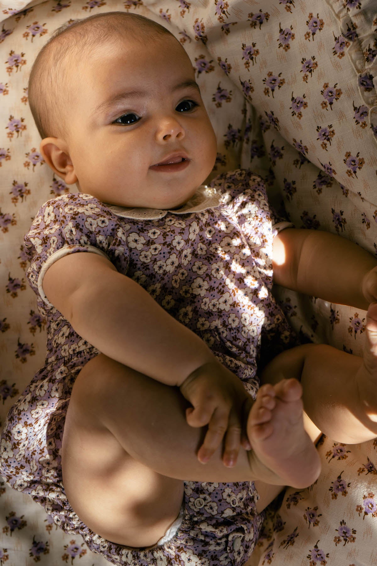 Darja Lilac Floral Romper – Les Mini