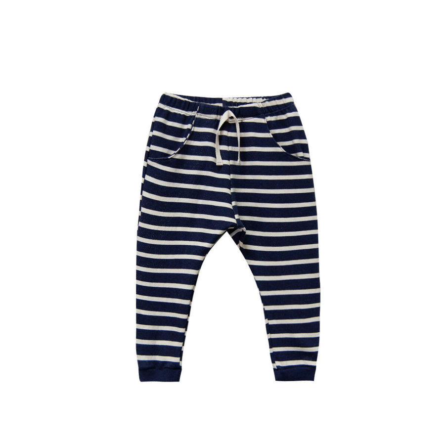 Navy Stripe French Terry Sweatpant