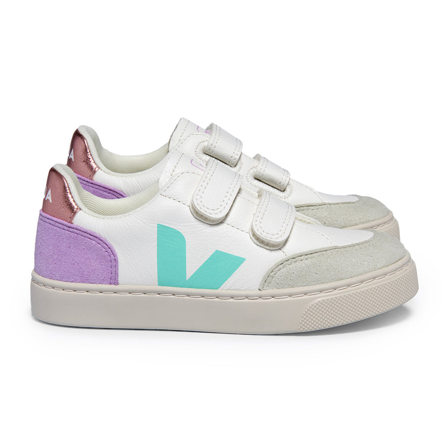 V-12 White Multicolor Orchid Velcro Sneaker