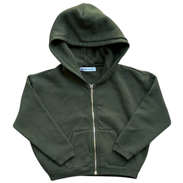 Pine Green Zip Up Hoodie