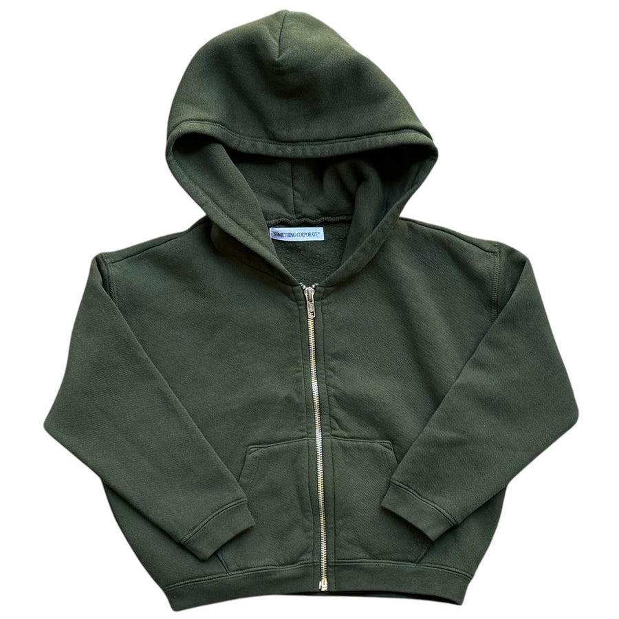 Pine Green Zip Up Hoodie