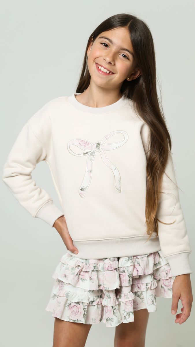 Epi Dusty Rose Bow Sweatshirt