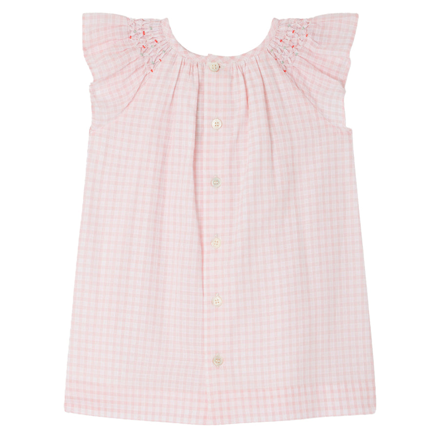 Carmela Pink Gingham Dress