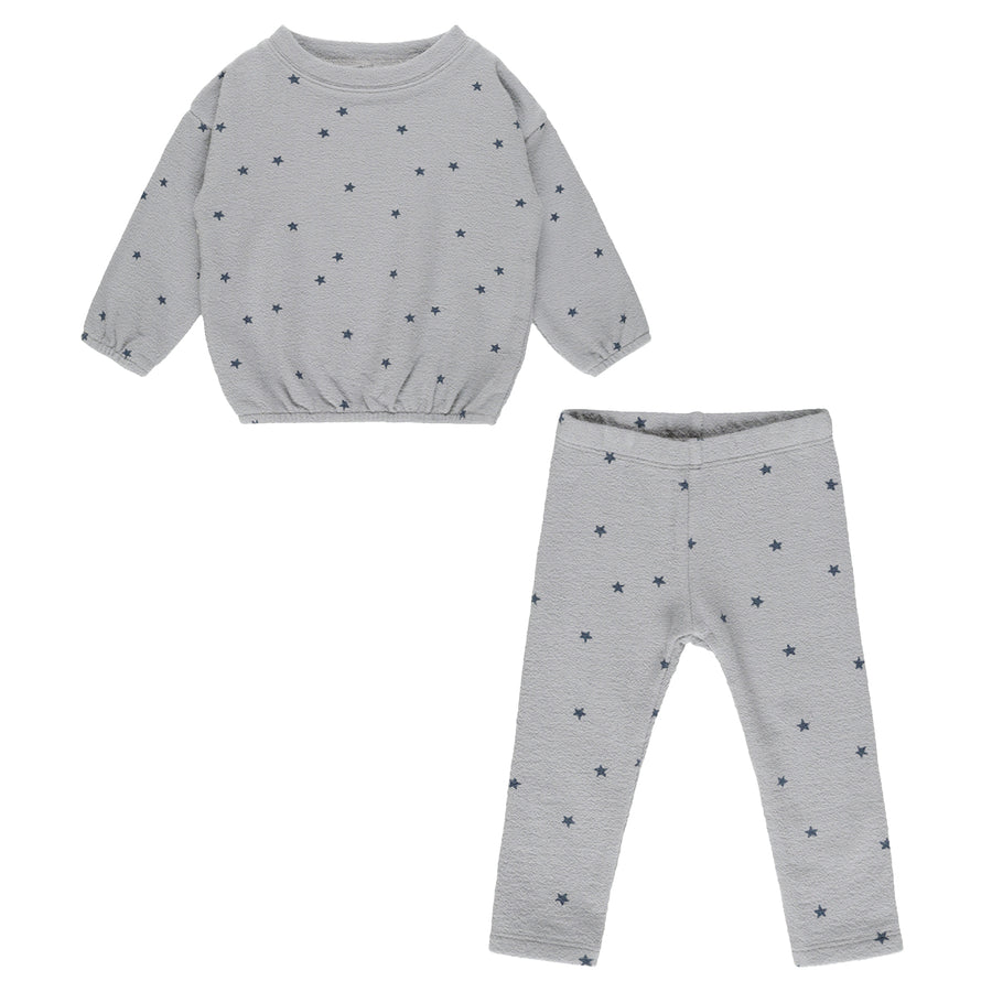 Blue Stars Spongey Knit Set