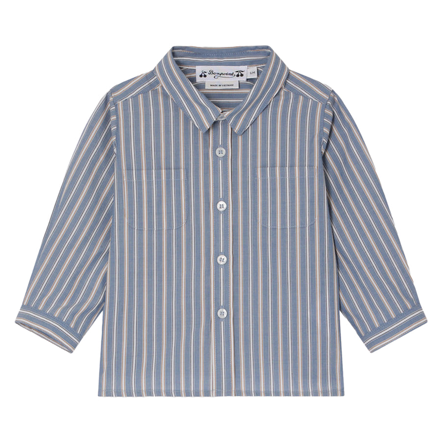 Mico Blue Striped Shirt