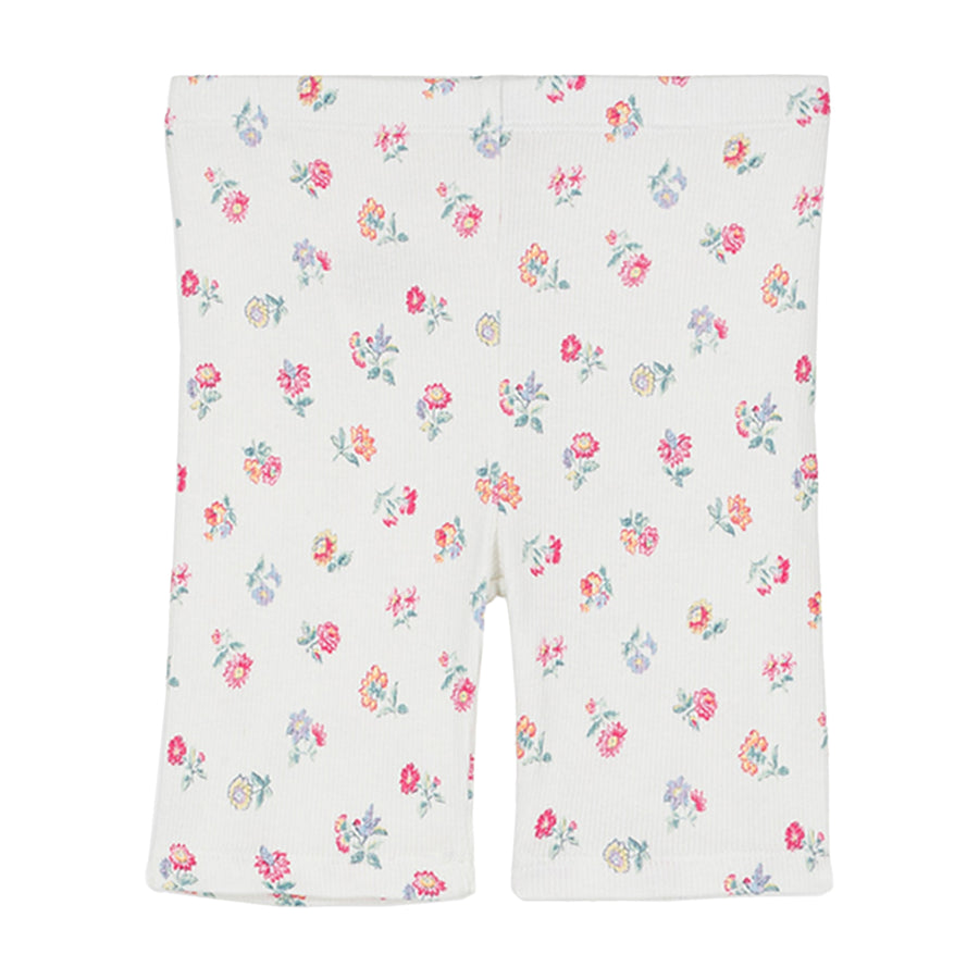 Annila White Felicita Flower Shorts