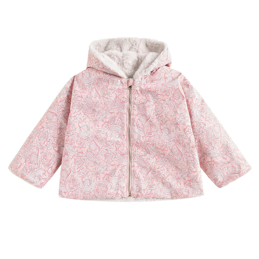 Felvet Pink Mountain Avens Reversible Baby Jacket