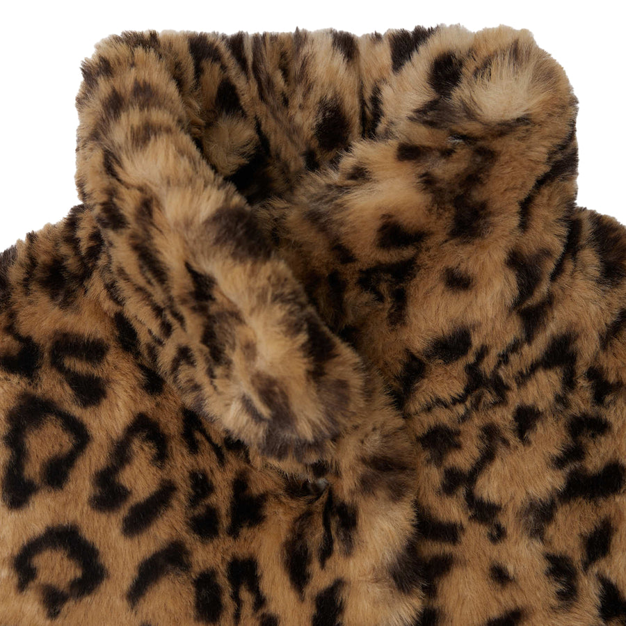 Douceur Leopard Faux Fur Coat