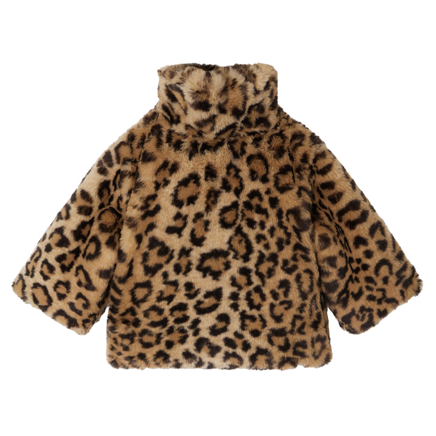 Douceur Leopard Faux Fur Coat