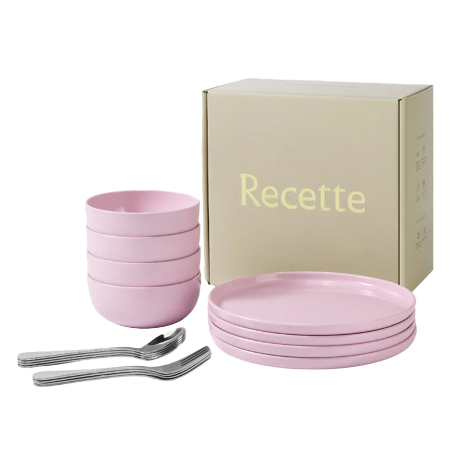 Pink Complete Dinnerware Set