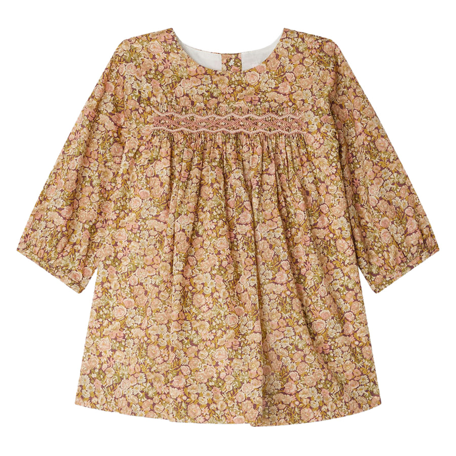 Felicie Camelia Pink Liberty Smocked Dress