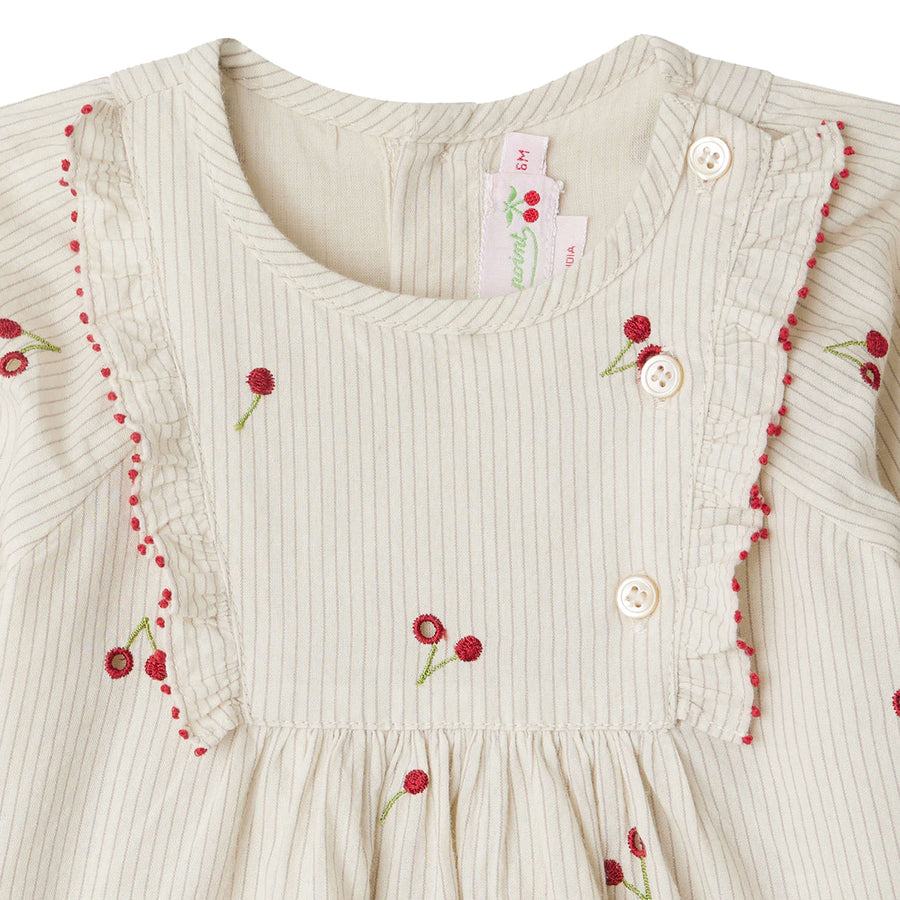 Taelia Striped Cherry Dress