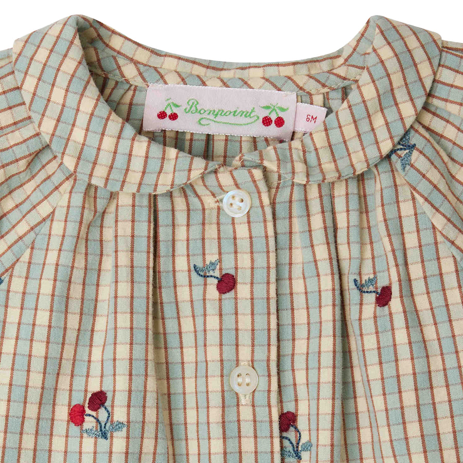 Domino Check Cherry Blouse