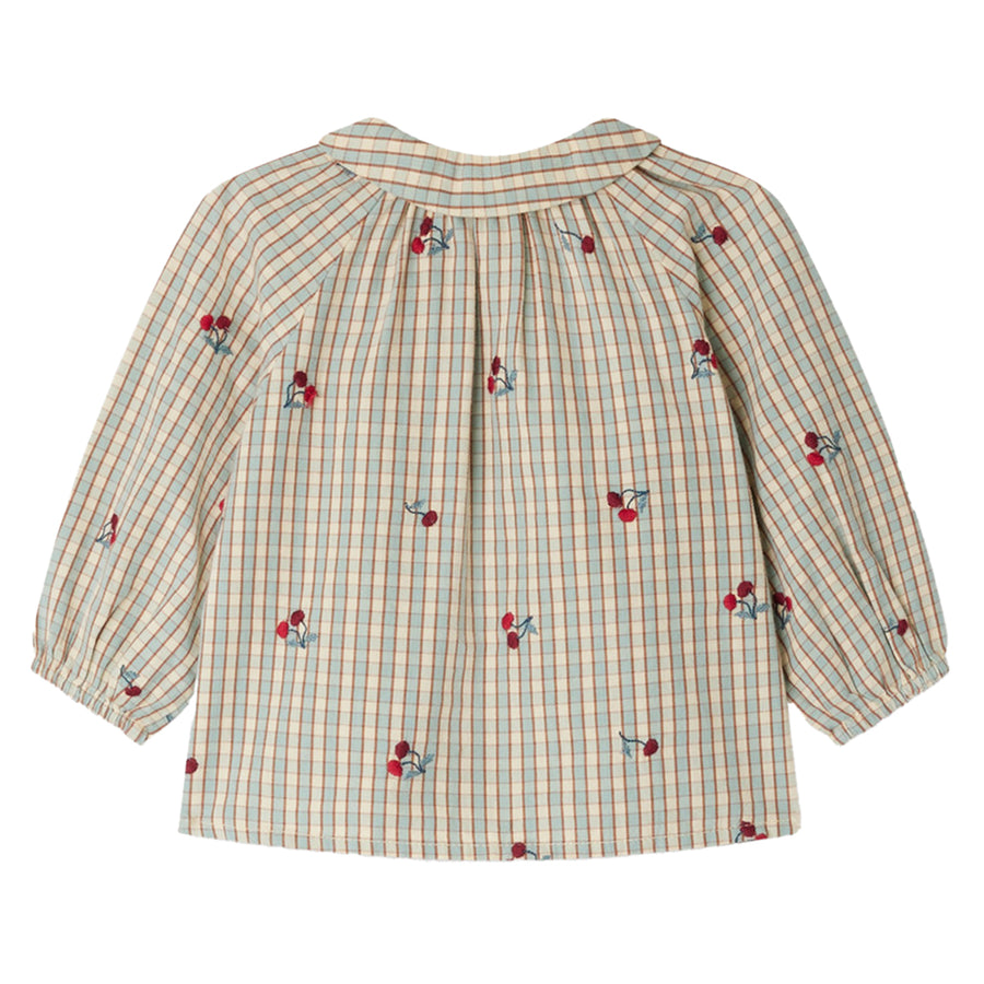 Domino Check Cherry Blouse
