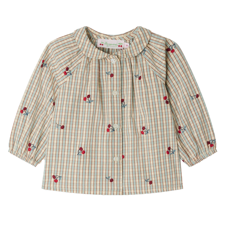Domino Check Cherry Blouse