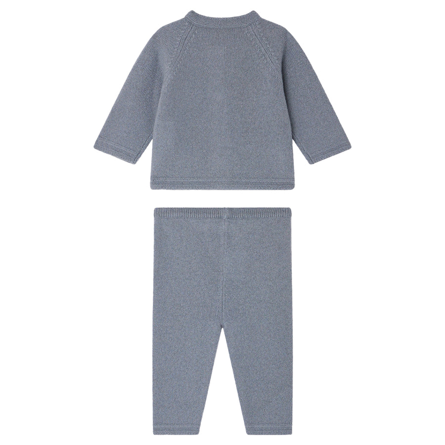 Jeannot Cashmere Slate Blue Set