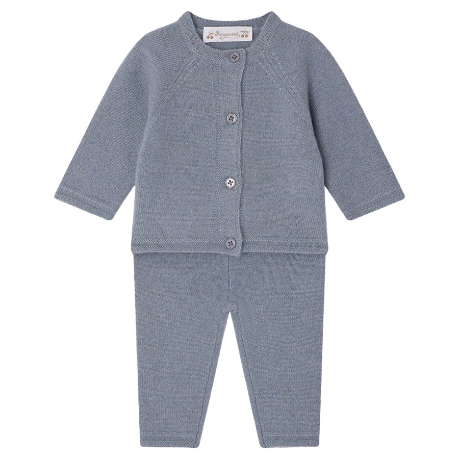 Jeannot Cashmere Slate Blue Set