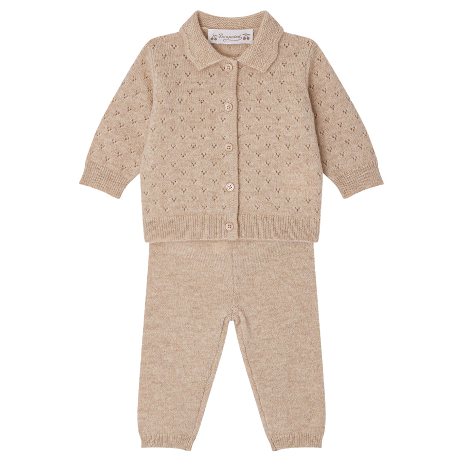 Jade Beige Cashmere Set