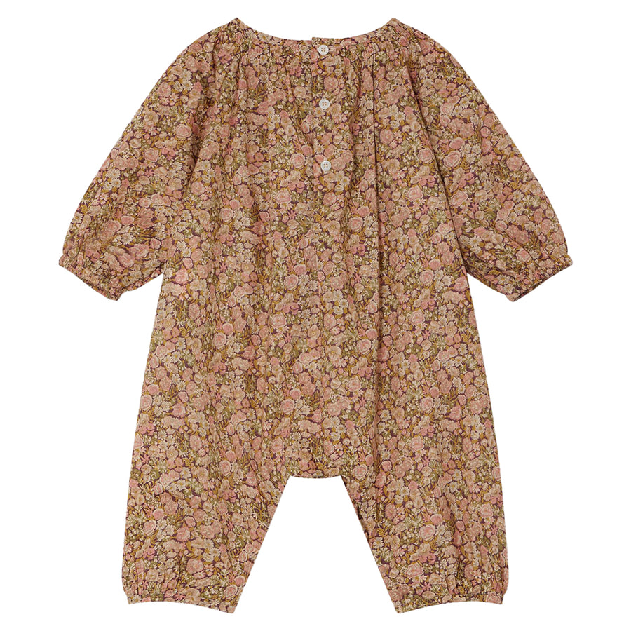 Jia Camelia Pink Smocked Jumpsuit