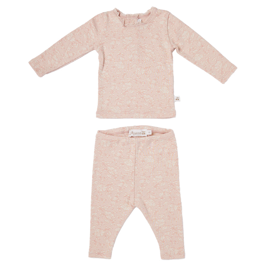 Genna Dusky Pink Floral Two Piece Set