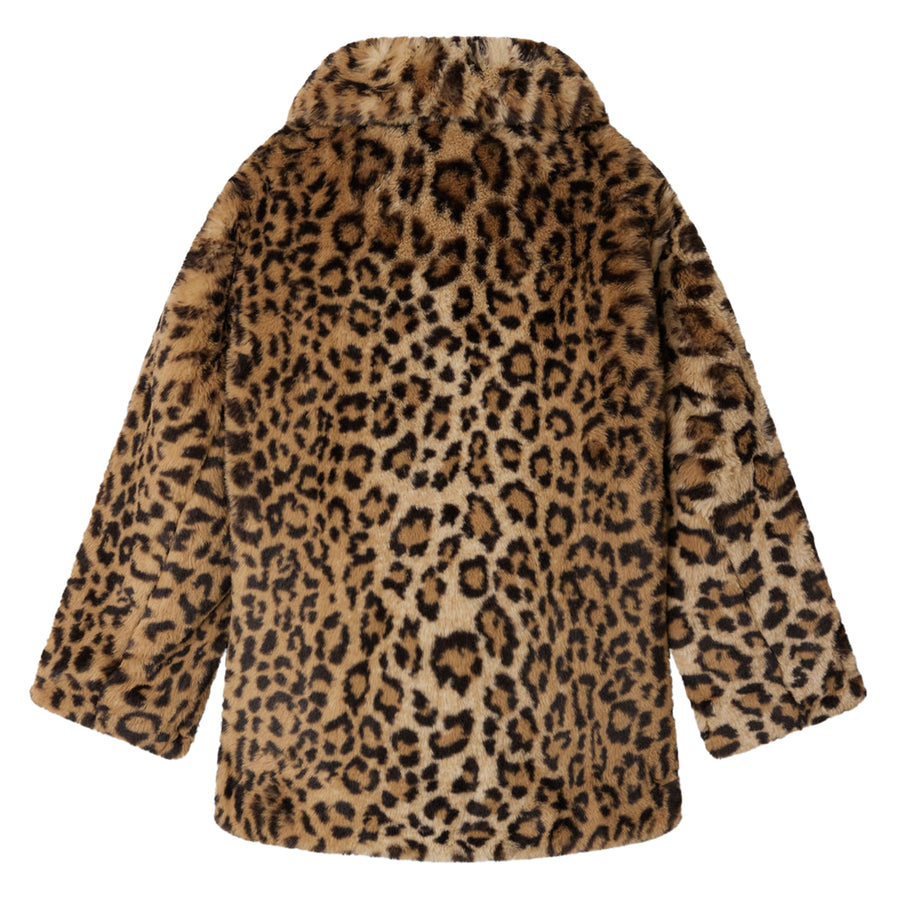 Dougie Leopard Faux Fur Coat