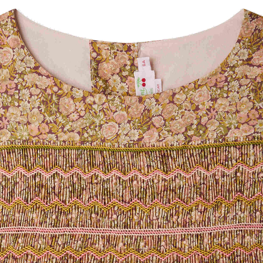 Duchesse Pink Camelia Smocked Dress