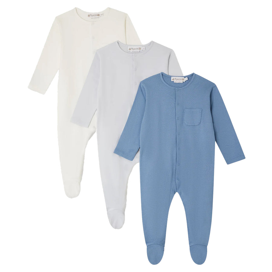 Cosima Dusky Blue Pajama Set of 3