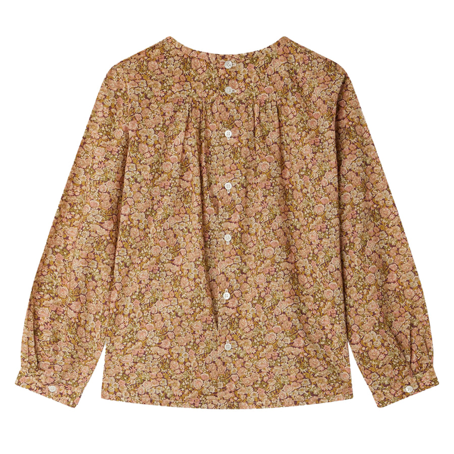 Juliette Camelia Pink Liberty Smocked Blouse