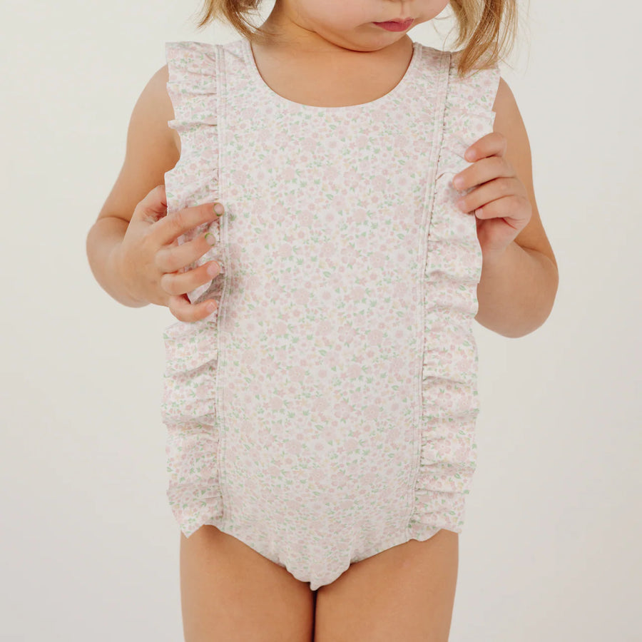 Antique Floral Ruffle Suit