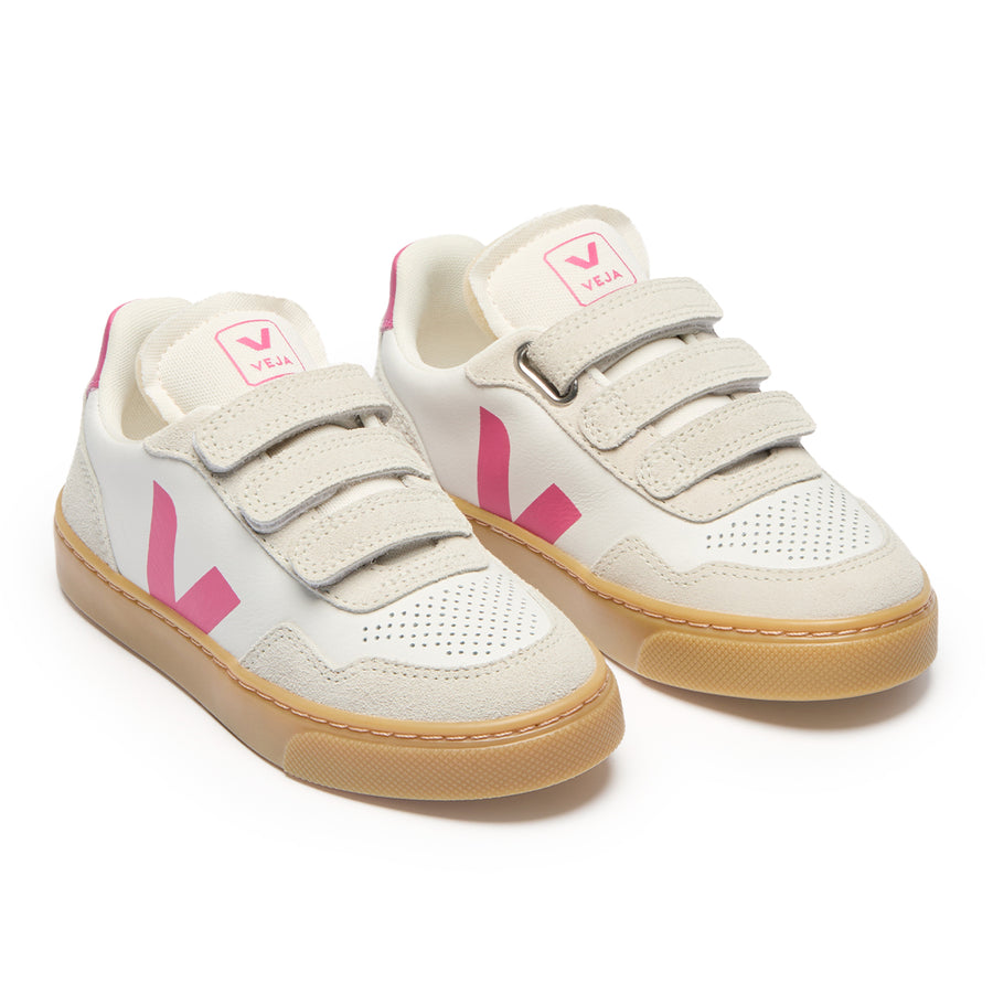 V-90 White Mia Natural Velcro Sneaker