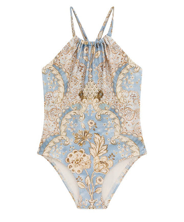 Daylight Bandana Floral Gathered Swimsuit
