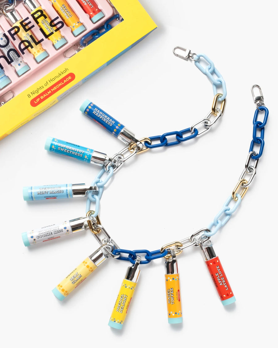 8 Nights of Hanukkah Lip Balm Necklace