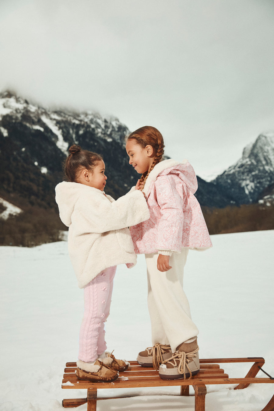 Felvet Pink Mountain Avens Reversible Baby Jacket