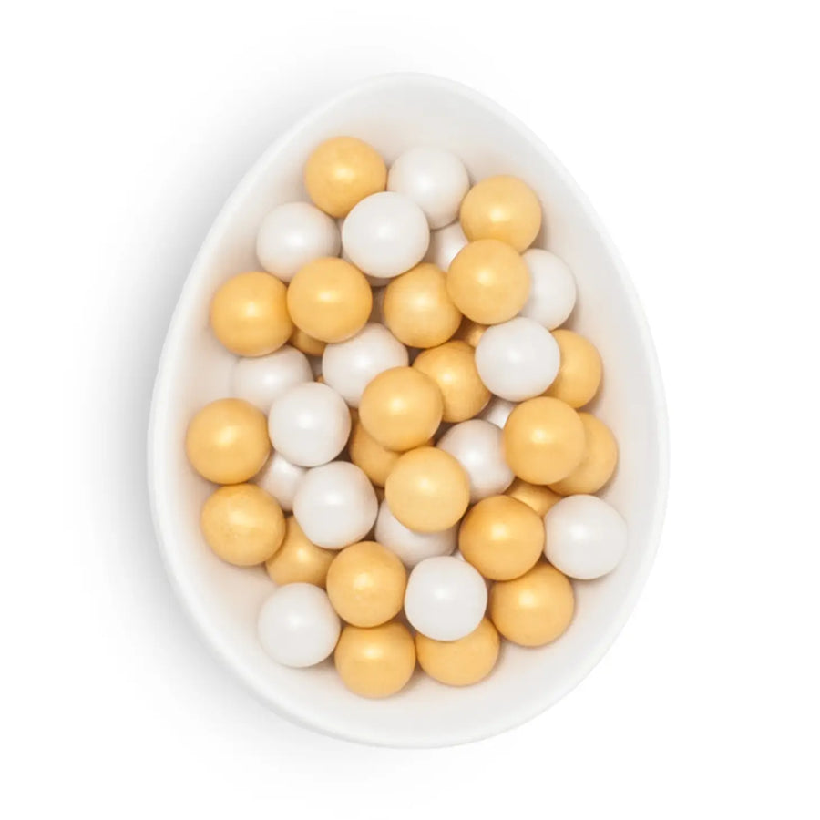 Gold & White Pearls Candy Box