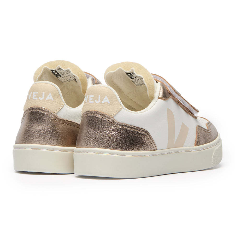 V-90 White Sable Bronze Velcro Sneaker