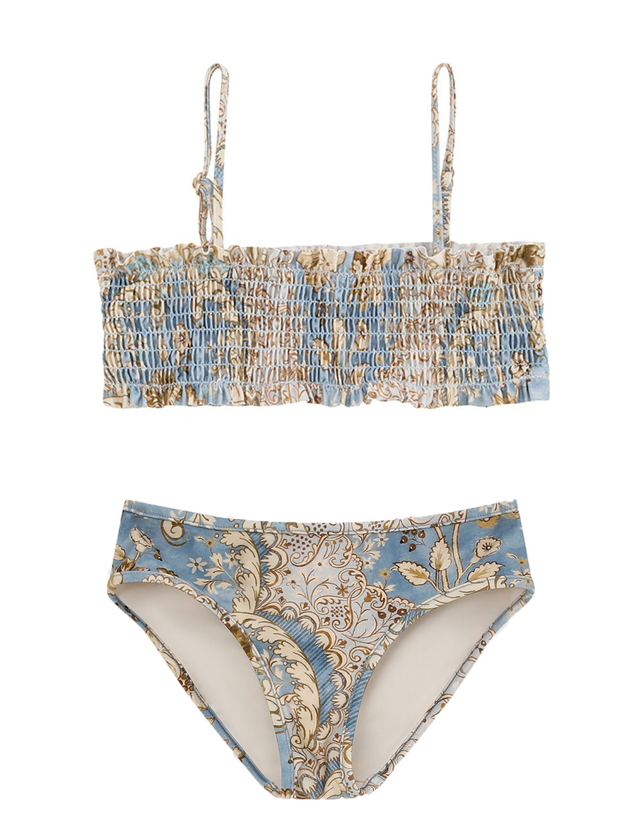 Daylight Bandana Floral Shirred Bikini