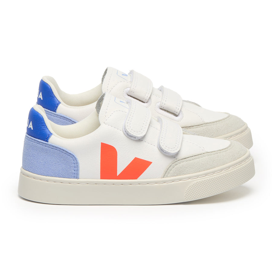 V-12 White Multico Orange Fluo Velcro Sneaker