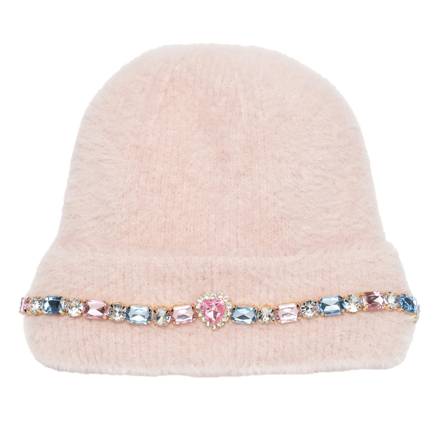 Cotton Candy Jeweled Beanie