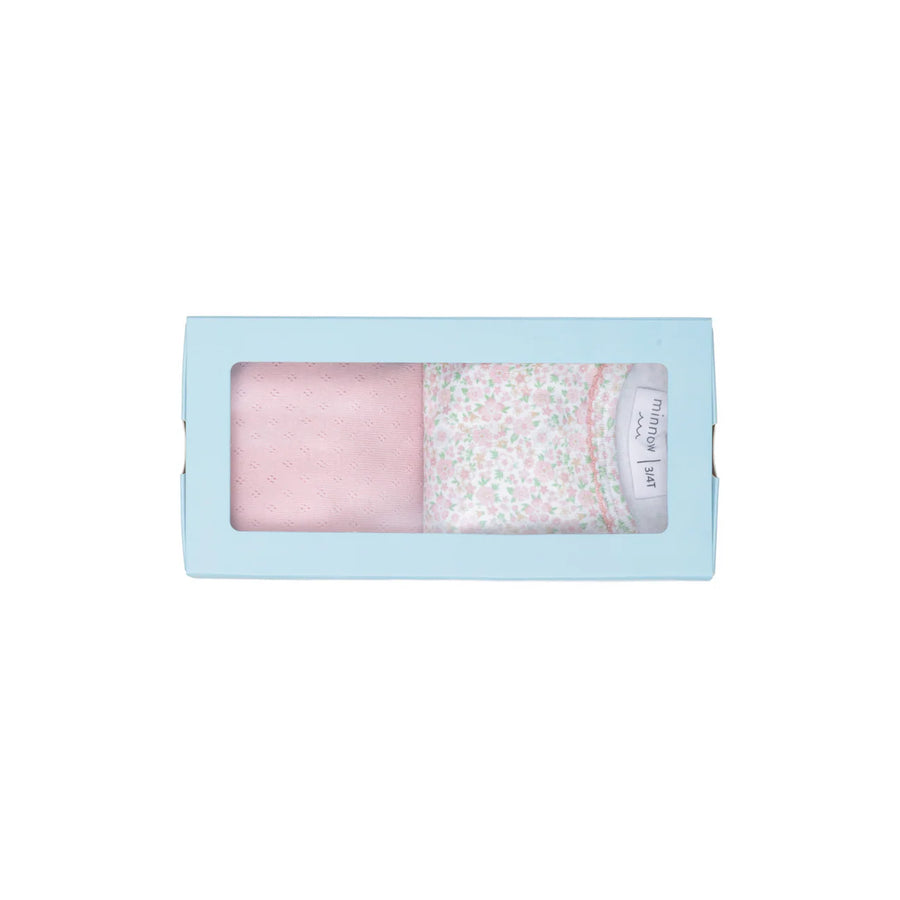 Pink and Antique Floral T-Shirt 2-Pack Set