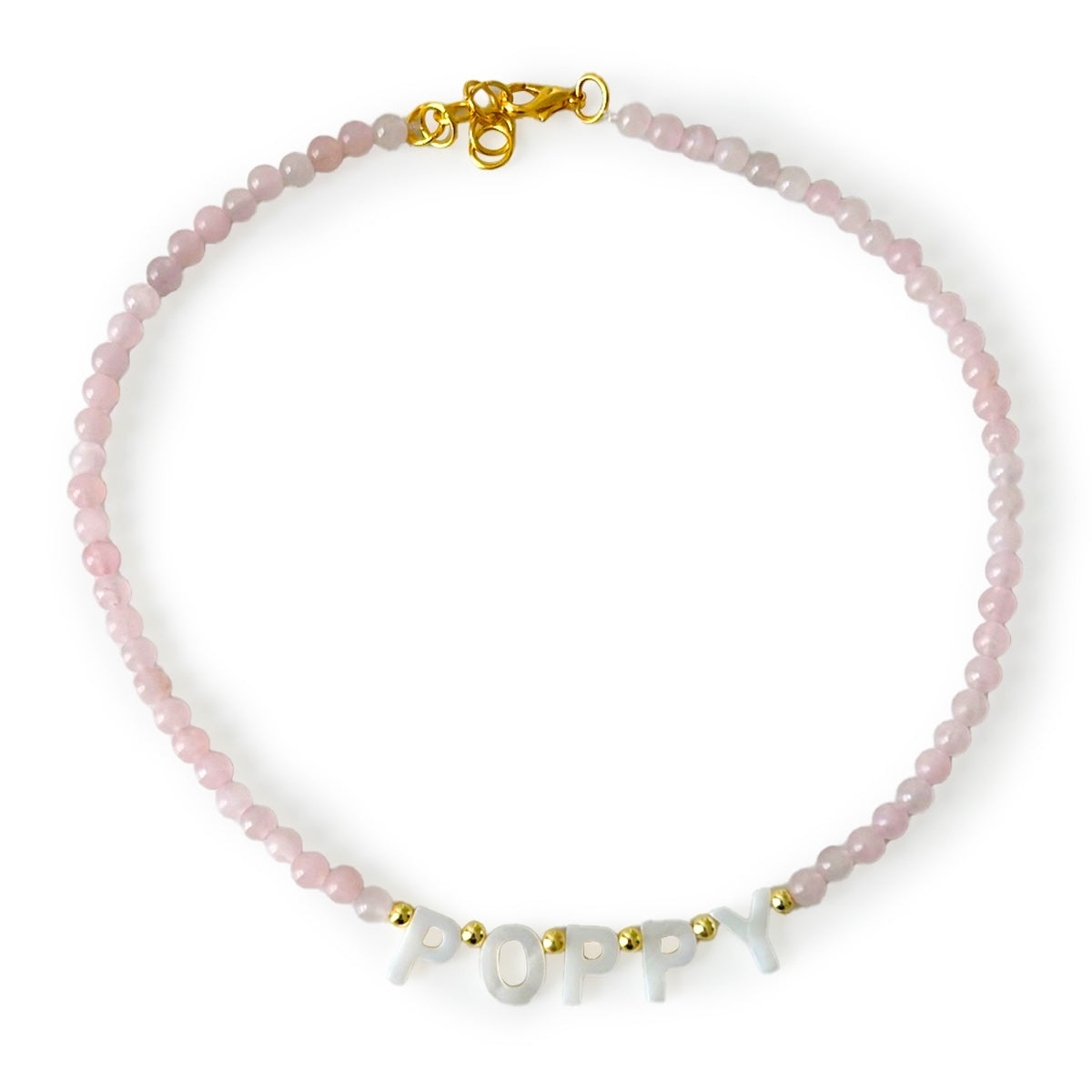 Light Pink Pearl Letter Necklace