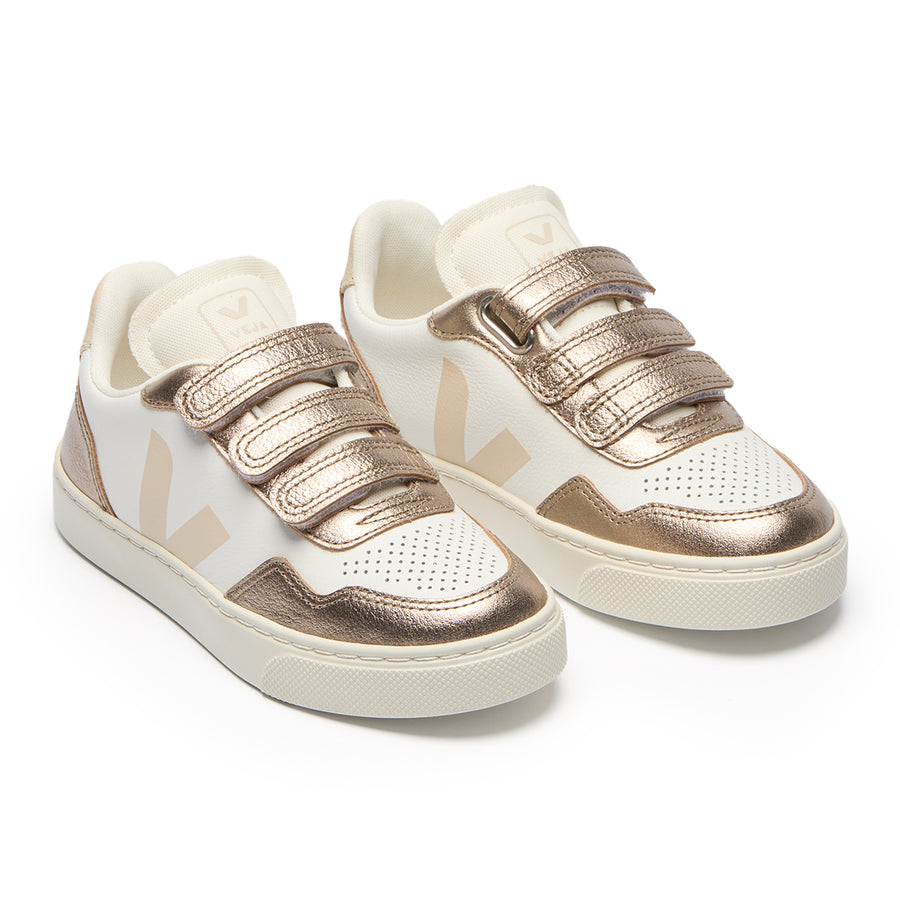 V-90 White Sable Bronze Velcro Sneaker