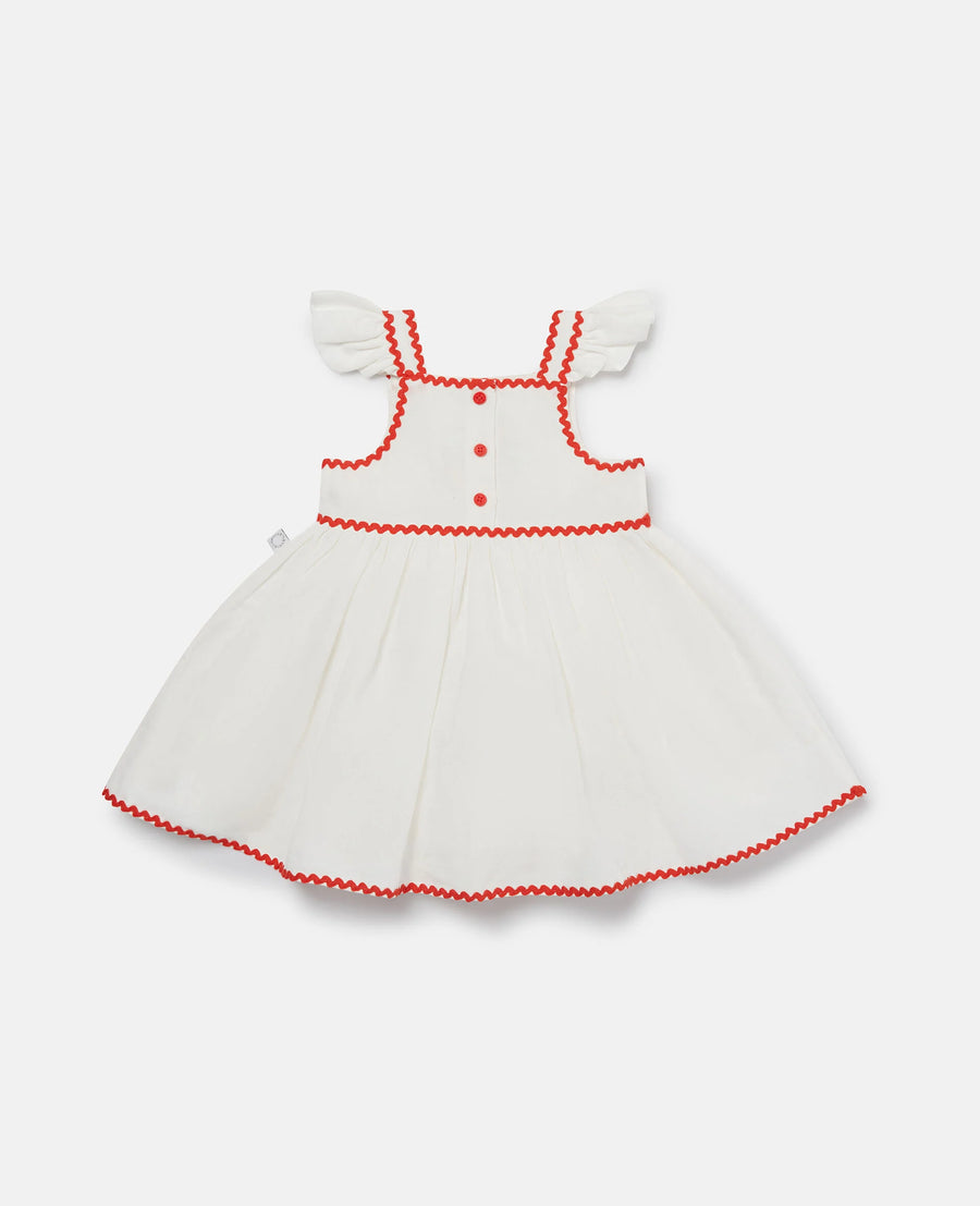 Strawberry Embroidered Baby Dress