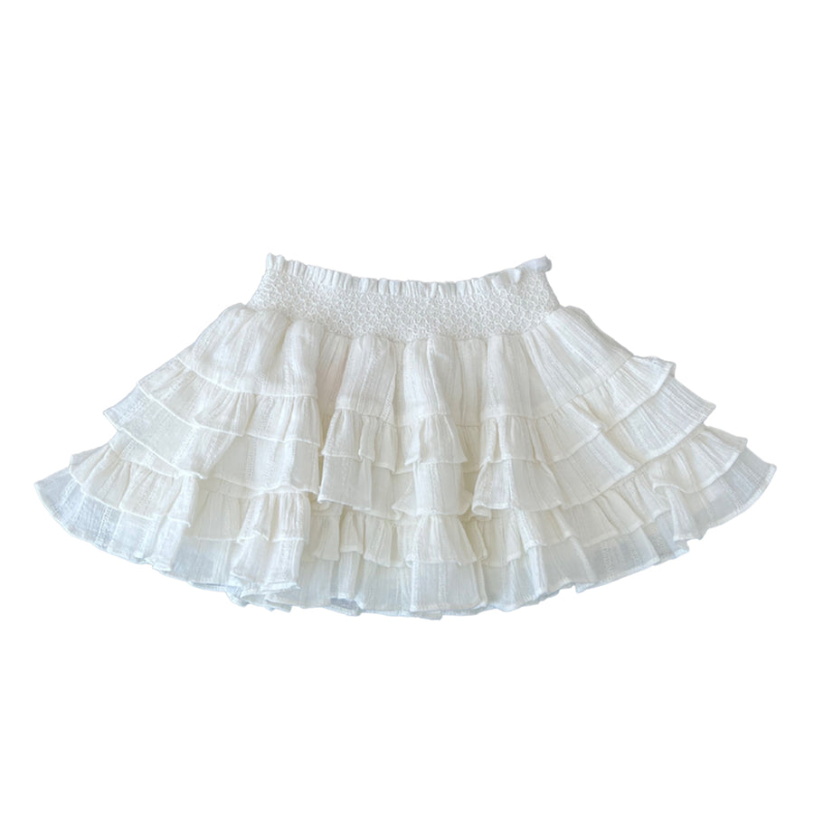 Saline White Lurex Skirt