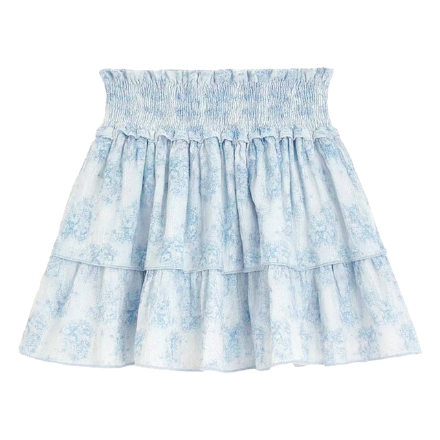 Gigi Blue Mini Roses Skirt