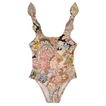 Daylight Tie Shoulder Patch Swimsuit