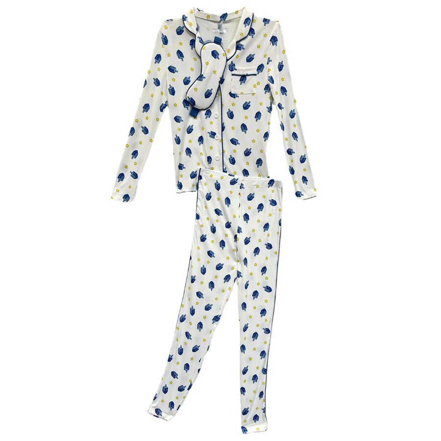 Maia Dreidel Pajama & Sleep Mask Set